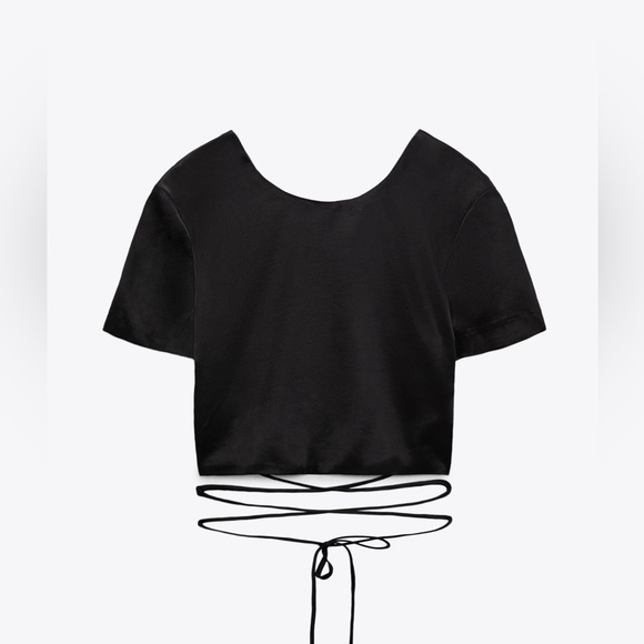 Zara black tie crop size xs - Picture 2 of 2